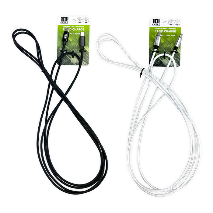 10FT Basic Sync and Charge Cable Assortment - 24 Pieces Per Retail Ready Display Kit 88621 GADGET GEAR