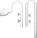 17mm glass lilly pipe with skimmer inflow and outflow combo