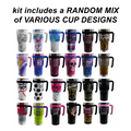 30 oz Insulated Stainless-Steel Cup with Handle and Straw Assortment - 17 Pieces Per Pack 88530 ROUGHNECK