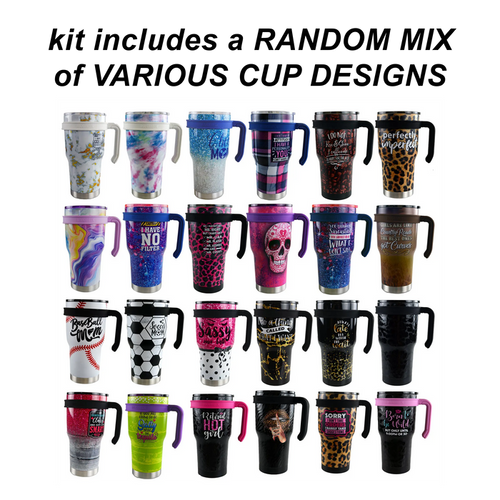 30 oz Insulated Stainless-Steel Cup with Handle and Straw Assortment - 17 Pieces Per Pack 88530 ROUGHNECK