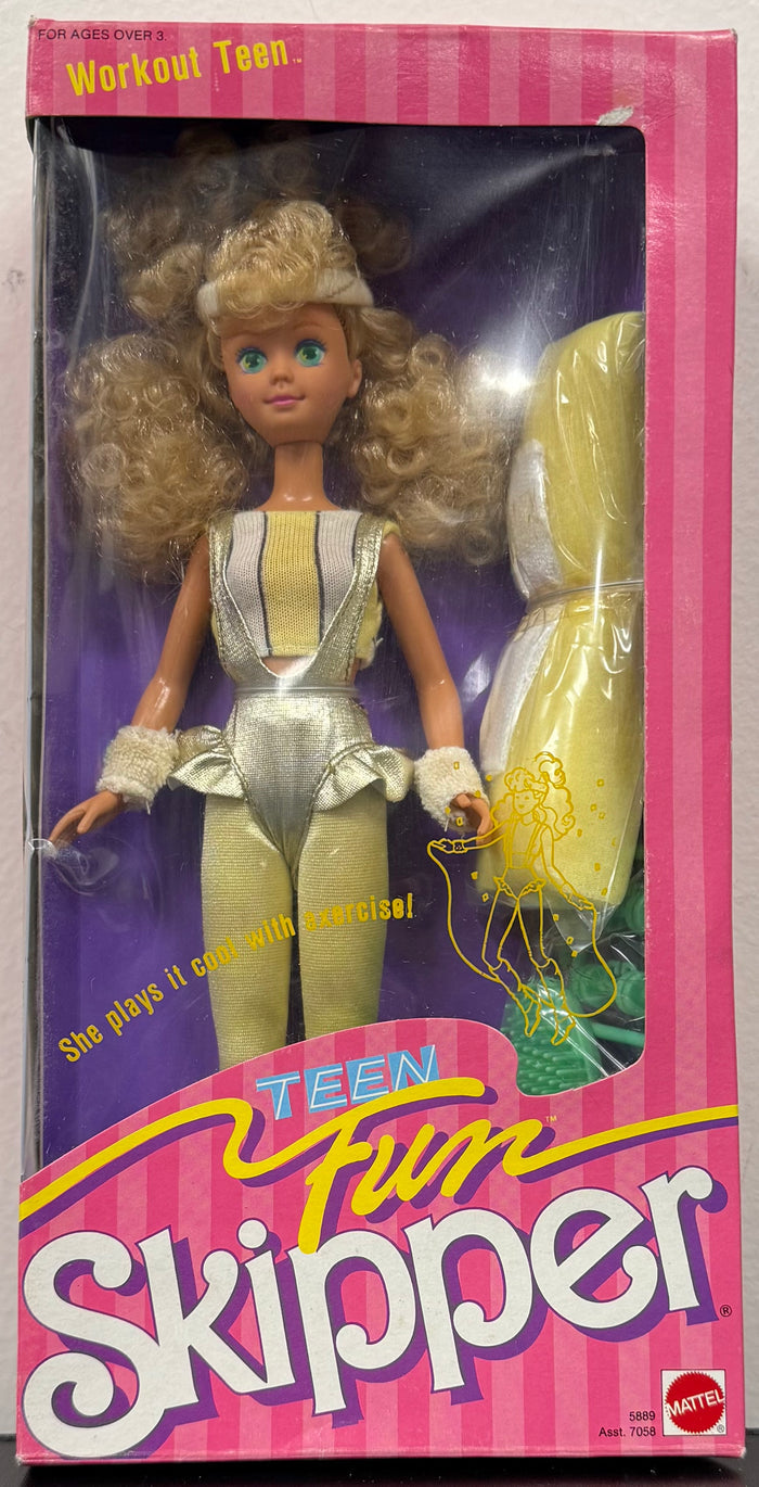 Mattel Barbie 1987 Teen Tun Workout Teen Skipper Doll 5889