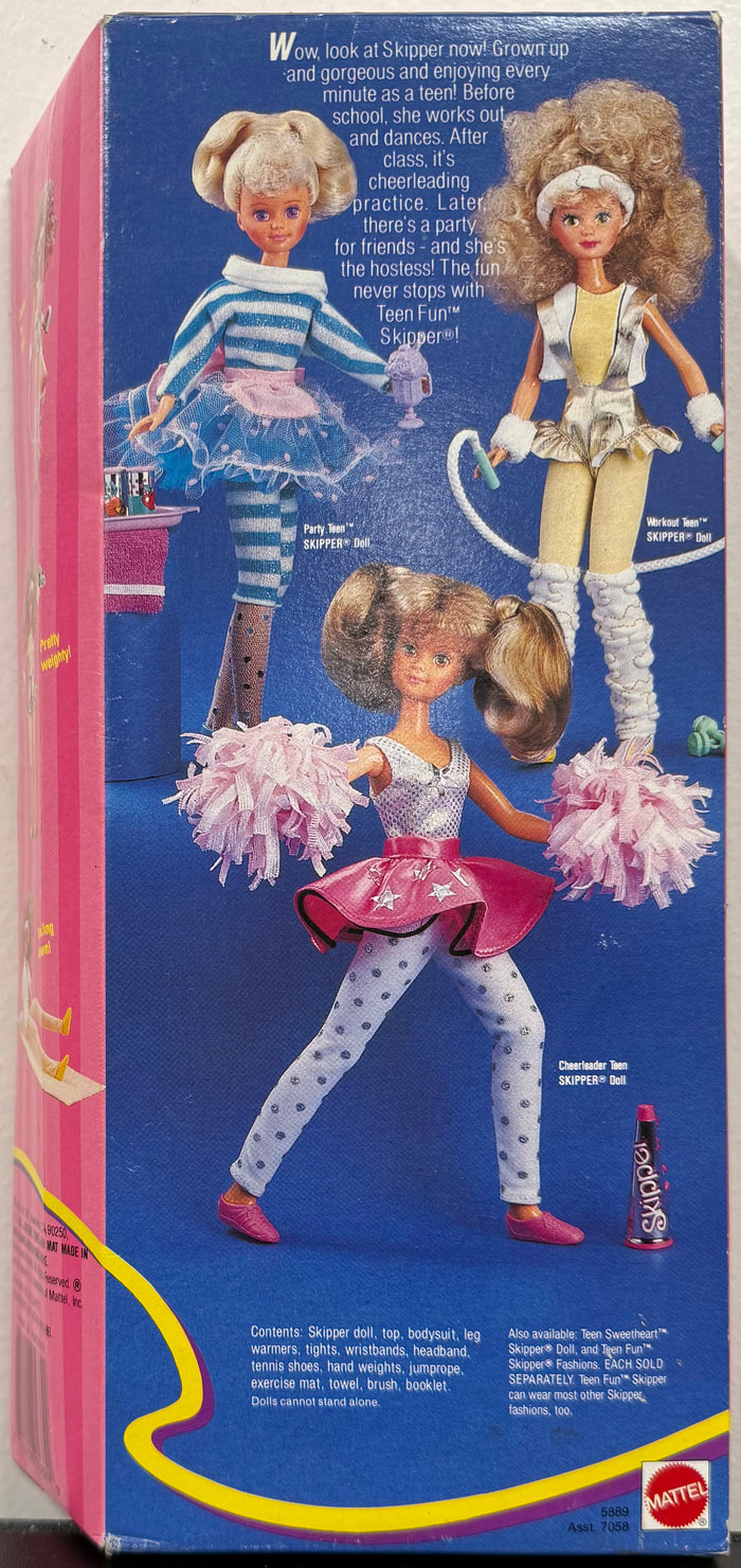 Mattel Barbie 1987 Teen Tun Workout Teen Skipper Doll 5889