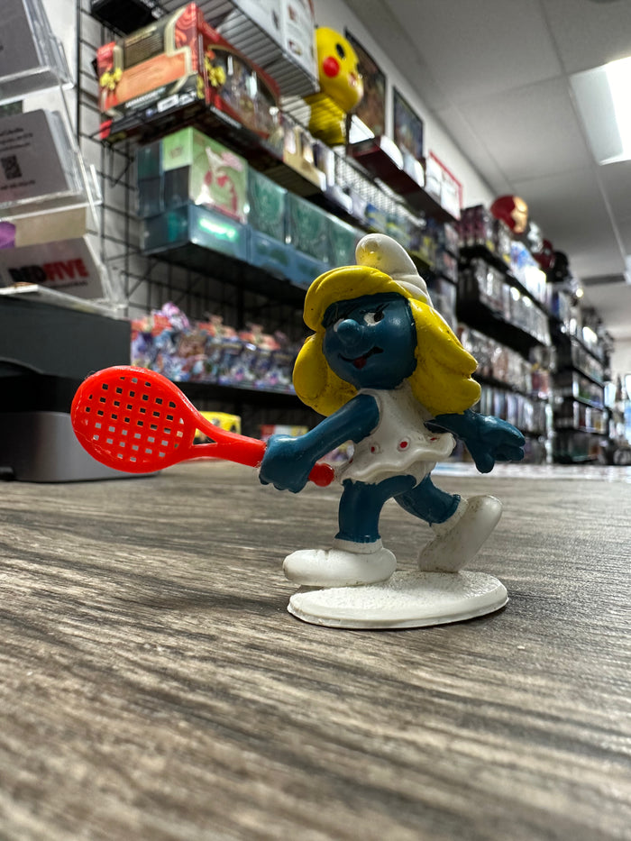Smurfs VINTAGE Tennis Smurfette (Schleich/Peyo 1978)