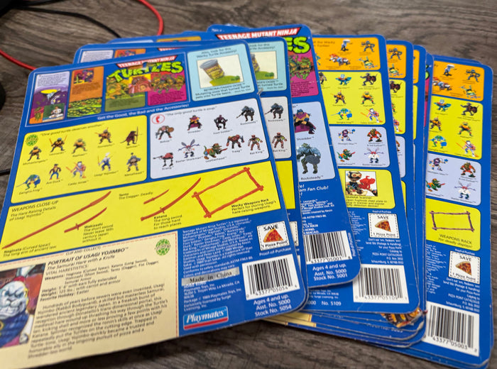 Playmates Teenage Mutant Ninja Turtles VINTAGE Cardbacks (13 of them)
