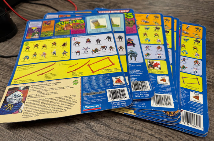 Playmates Teenage Mutant Ninja Turtles VINTAGE Cardbacks (13 of them)