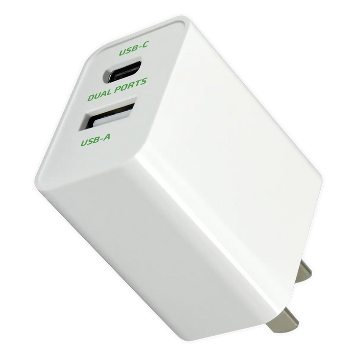 AC Wall Charger Dual USB / USB-C Ports with USB-C to Lightning Charging Cable 20 Watts - 3 Pieces Per Set 24612 GADGET GEAR