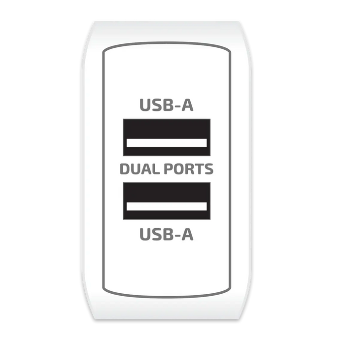 AC Wall Charger with Dual USB Port 2.4 Amp - 3 Pieces Per Pack 24629 GADGET GEAR