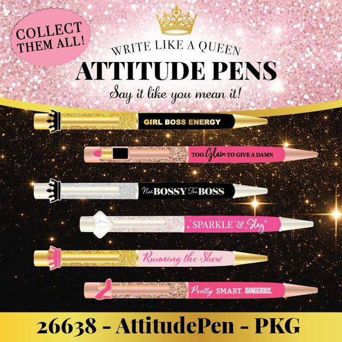 Attitude Pens - 12 Pieces Per Retail Ready Display 26638