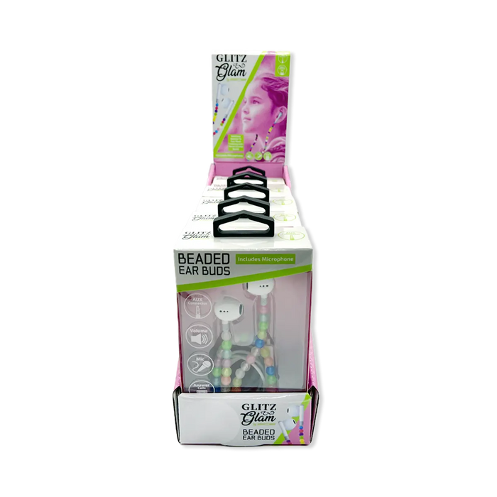 Beaded Earbuds Assortment USB-C / Aux - 6 Pieces Per Retail Ready Display 88569 GADGET GEAR
