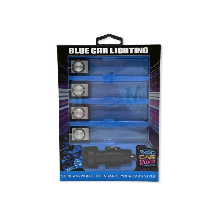 Blue Mood Car Lighting 4 Pack - 6 Pieces Per Retail Ready Display 25348 CAR VIBEZ