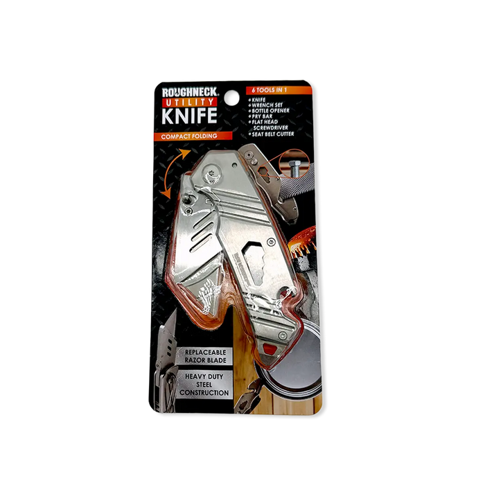 Box Cutter Knife Blade - 6 Pieces Per Retail Ready Display 25848 ROUGHNECK