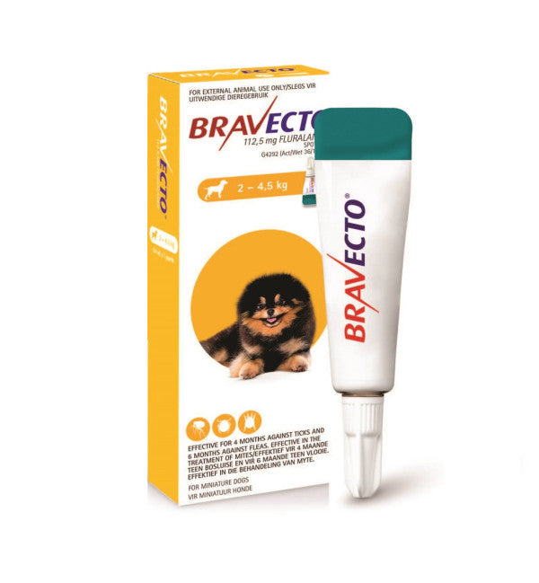 Bravecto Spot On  Dog 2-4.5kg Tick & Flea Treatment