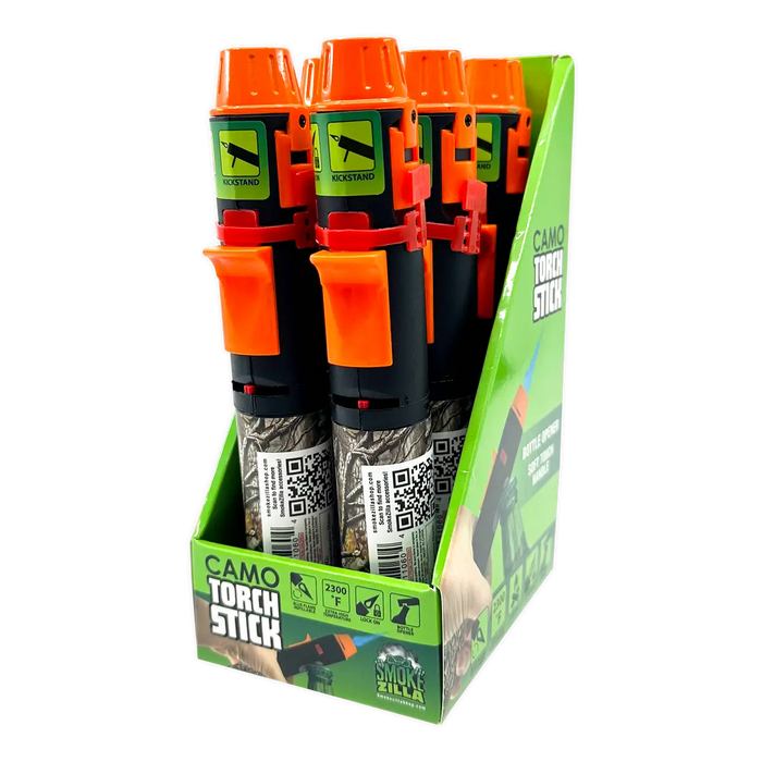 Camo Torch Stick Lighter- 6 Pieces Per Retail Ready Display 40304 TORCH BLUE
