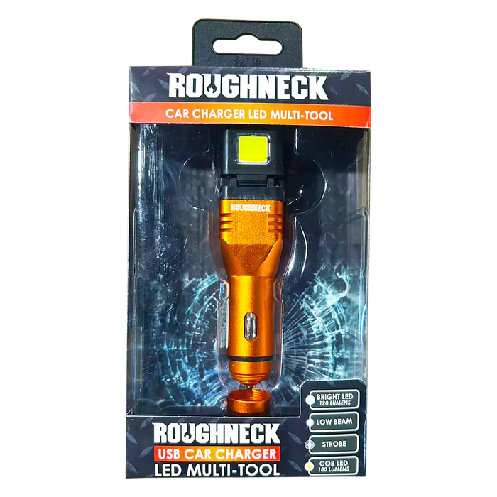 Car Charger DC Dual Port USB / USB-C with Flashlight - 6 Pieces Per Retail Ready Display 23693MN ROUGHNECK