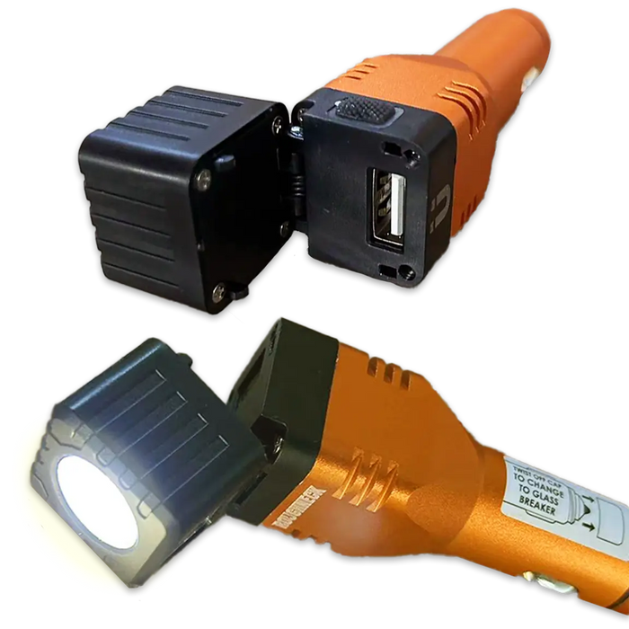 Car Charger USB Port with Flashlight Multi-Tool 2 Amp - 3 Pieces Per Pack 24591 ROUGHNECK