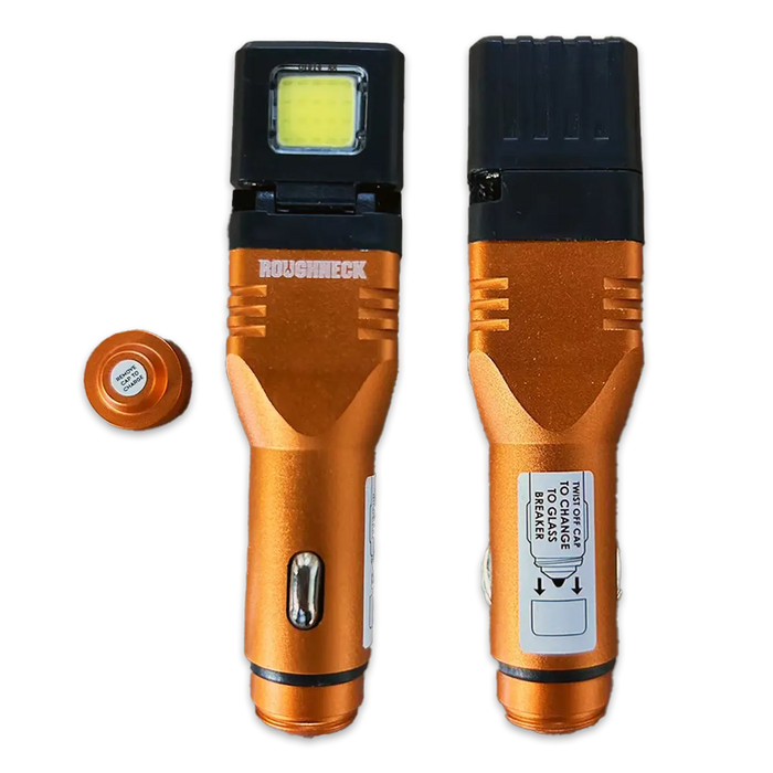 Car Charger USB Port with Flashlight Multi-Tool 2 Amp - 3 Pieces Per Pack 24591 ROUGHNECK