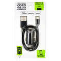 Car Charger USB Port with USB to Lightning Charging Cable Set - 2 Pieces Per Pack 20685 GADGET GEAR