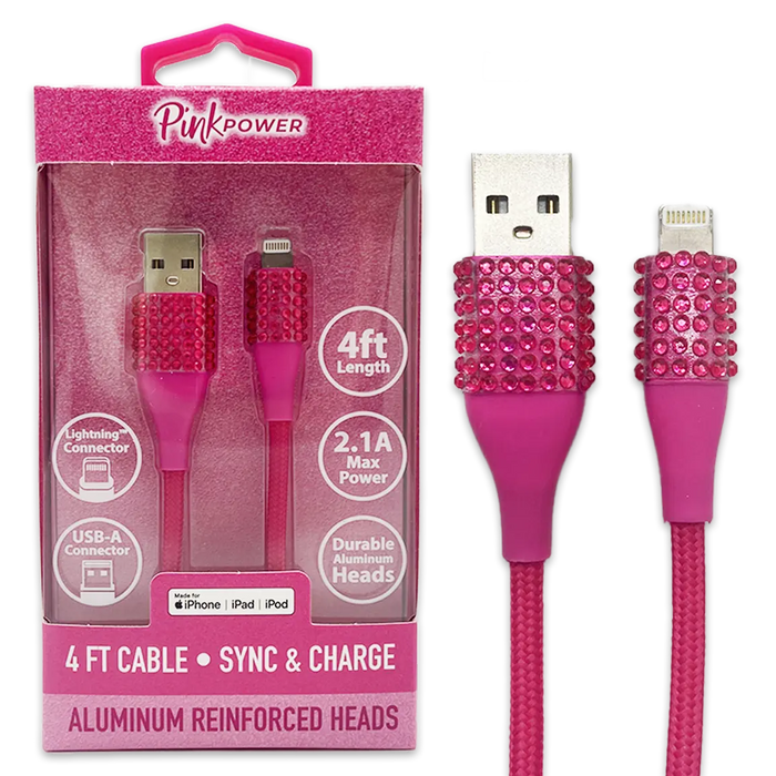 Car Charger / Wall Charger / Charging Cable Pink Power Assortment - 20 Pieces Per Retail Ready Display 88527 GADGET GEAR