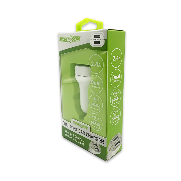 Car Charger with Dual USB Ports 2.4 Amp - 3 Pieces Per Pack 24632 GADGET GEAR