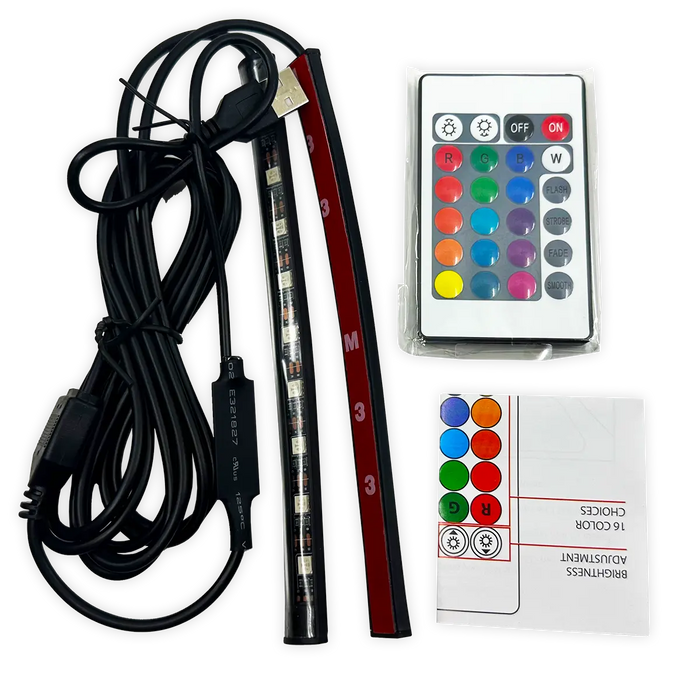 Car Mood Lighting with Remote - 6 Pieces Per Retail Ready Display 24694 CAR VIBEZ