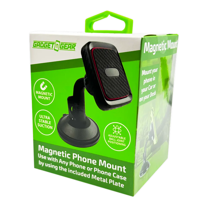 Car/Desk Magnetic Phone Mount - 6 Pieces Per Retail Ready Display 25233 GADGET GEAR