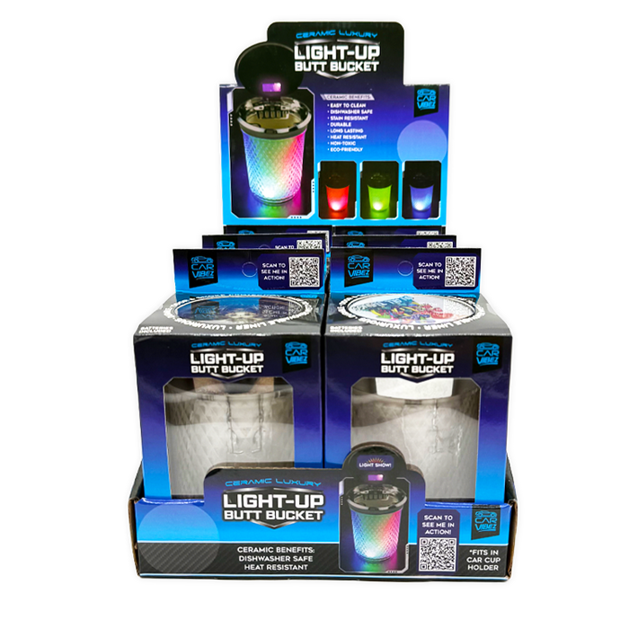 Ceramic Light Up Butt Bucket - 6 Per Retail Ready Display 25774 CAR VIBEZ