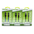 Charging Cable Braided Nylon USB-C to Lightning 6FT 2.4 Amp - 3 Pieces Per Pack 24606 GADGET GEAR