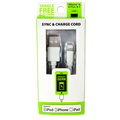 Charging Cable Flat USB to Lightning 10FT - 4 Pieces Per Pack 20688 GADGET GEAR