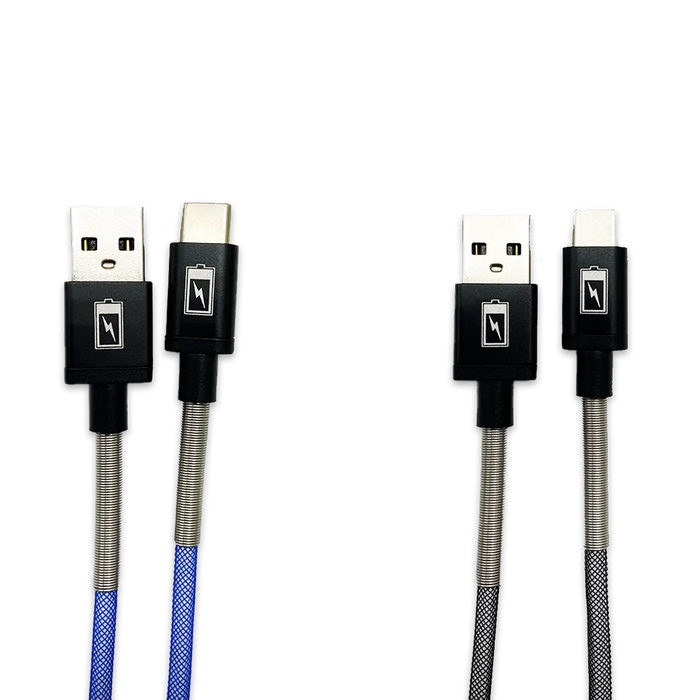 Charging Cable Indestructible USB to USB-C 4FT 2.4 Amp - 3 Pieces Per Pack 24613 GADGET GEAR
