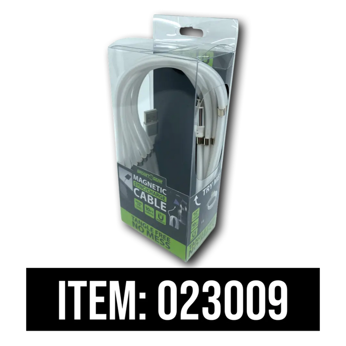 Charging Cable Magnetic Assortment 10FT - 6 Pieces Per Retail Ready Display 88414 GADGET GEAR