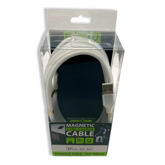 Charging Cable Magnetic USB to Lightning 10FT - 6 Pieces Per Pack 23007MN GADGET GEAR