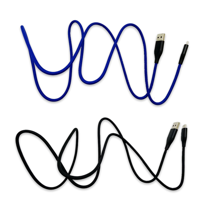 Charging Cable Nylon Braided USB to USB-C 4FT 2.4 Amp - 3 Pieces Per Pack 24616 GADGET GEAR
