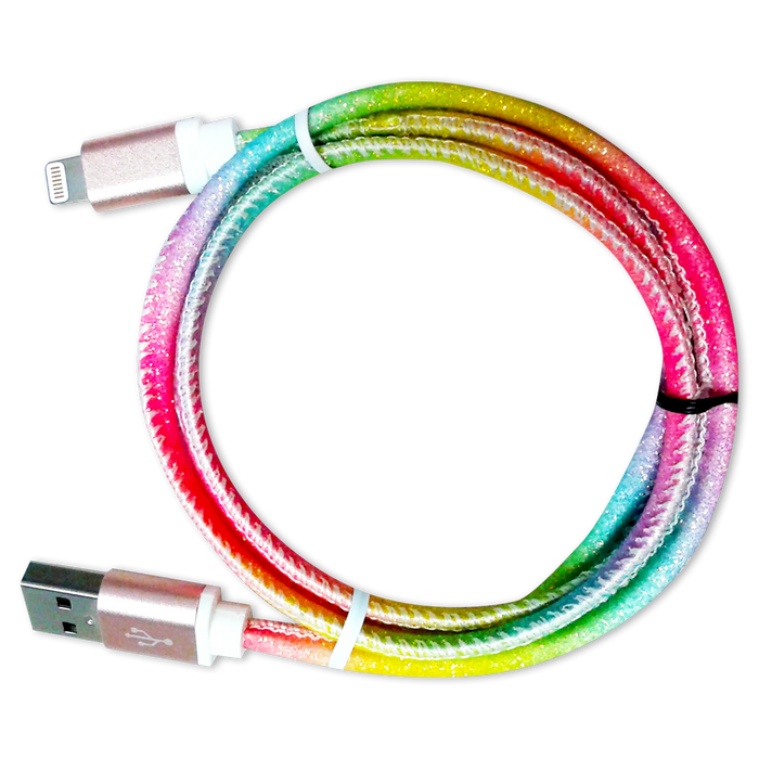 Charging Cable Rainbow Assortment 3FT - 12 Pieces Per Retail Ready Display 88456 GADGET GEAR