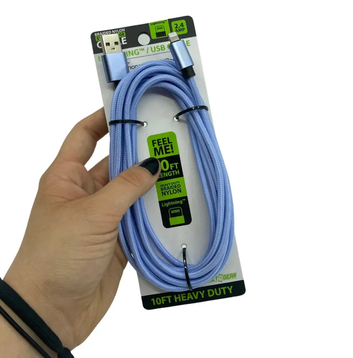 Charging Cable Wing Rack Assortment 10FT - 10 Pieces Per Pack 88422 GADGET GEAR