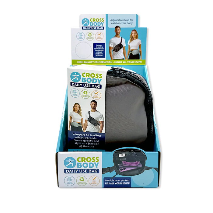 Crossbody Everyday Sling Bag - 4 Pieces Per Retail Ready Display 25976 NOVELTY INC