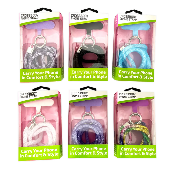 Crossbody Phone Strap Necklace - 6 Pieces Per Retail Ready Display 25398 GADGET GEAR