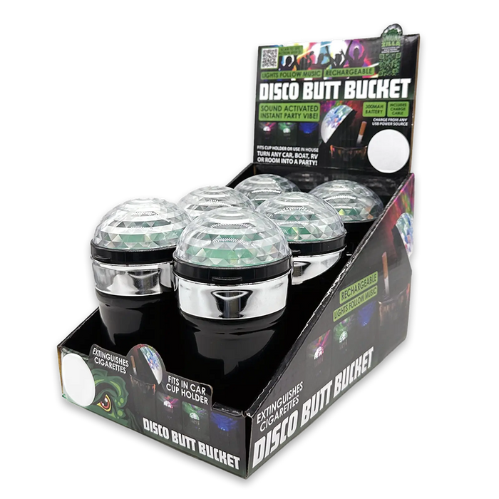 Disco Butt Bucket with Sound Activated LED Lights - 6 Pieces Per Retail Ready Display 23742 SMOKEZILLA