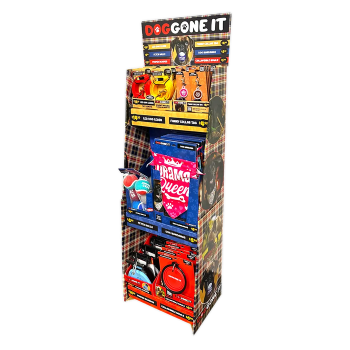 DogGone It Assorted Pet Supplies Floor Display - 42 Pieces Per Retail Ready Display 88600 NOVELTY INC
