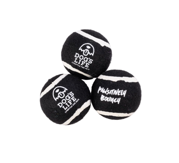 Dogs life Best fetch it tennis balls Black L