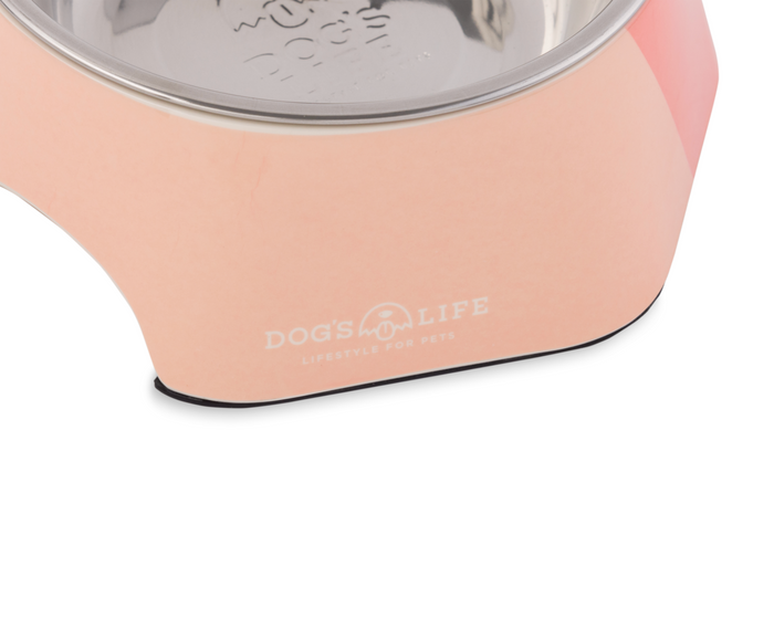 dogs life bowl melamine pink m