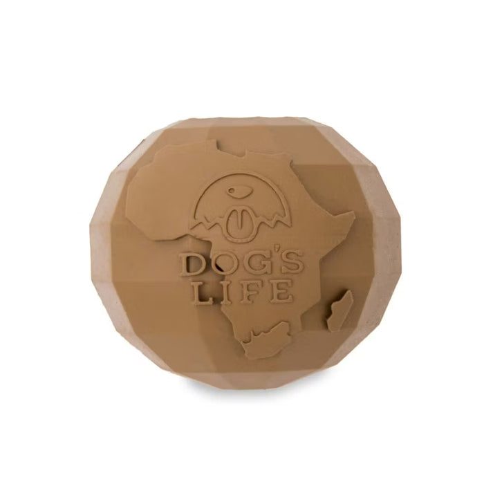 Dogs Life Large Natural Rubber Africa Ball L brown