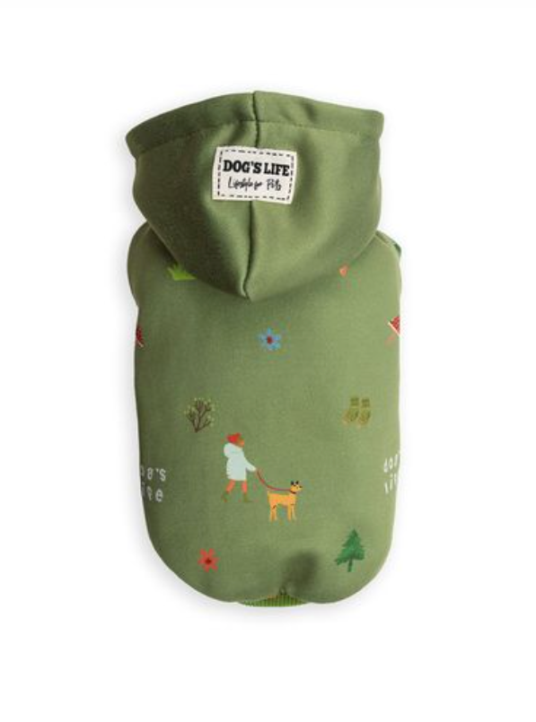 Dogs life nature loving pup winter green XXL