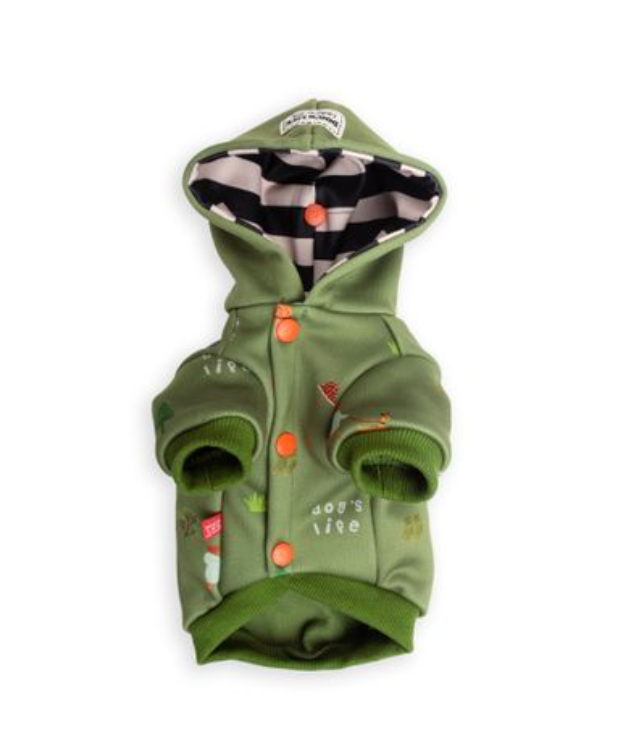 Dogs life nature loving pup winter green XXL