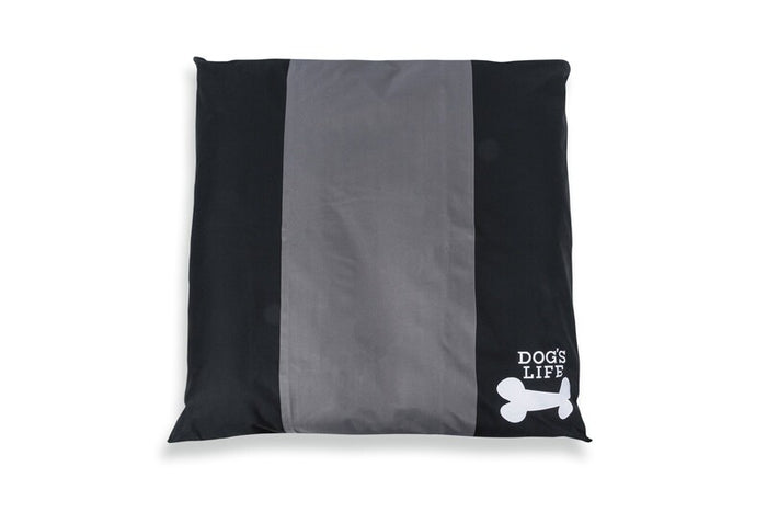 Dogs life square bones bed Black L
