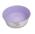 Dogs life stainless steel bowl fuel for adventure lilac M