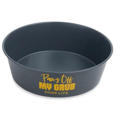 Dogs life stainless steel paws off bowl S