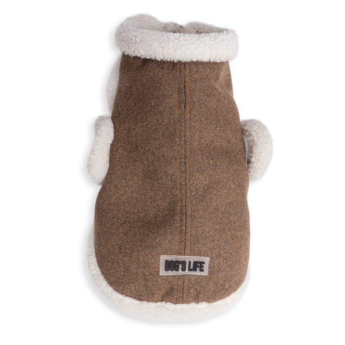 Dogs life wool winter jacket brown L