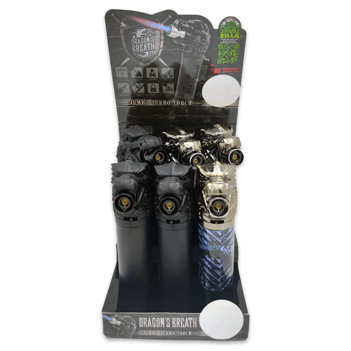 Dragon XXL Torch Lighter - 6 Pieces Per Retail Ready Display 23386 SMOKEZILLA