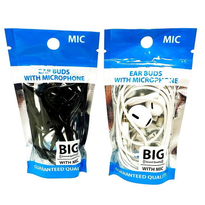 Earbuds with Mic Bulk 15 Pieces Per Pack 24683 NOVELTY INC