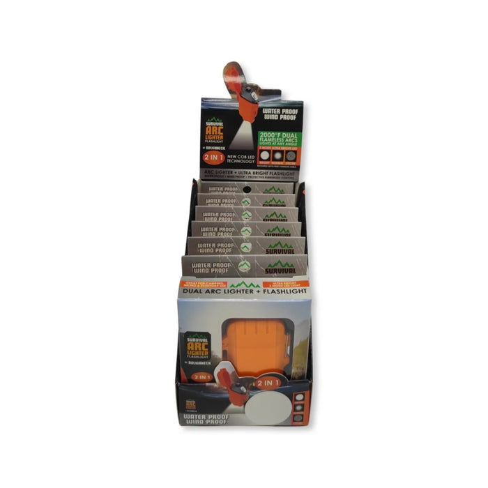 Electric Arc Lighter with LED Flashlight - 6 Pieces Per Retail Ready Display 23394 SMOKEZILLA